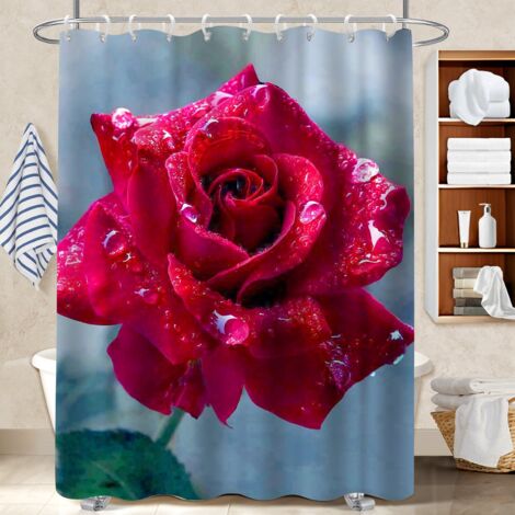 Rideau de douche 180x180 artistique rideau séchage rapide pour une ambiance tropicale et dépaysante