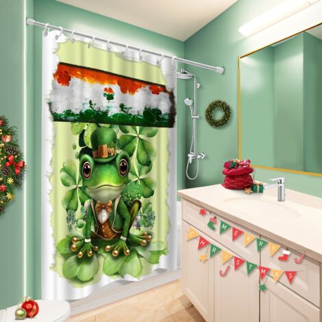 Rideau de douche 180x180 avec anneaux rideau imperméable pour salle de bain avec baignoire