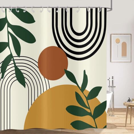 Rideau de douche - 180x180 cm - Polyester - Motif bohème arc-en-ciel - Imperméable - Salle de bain