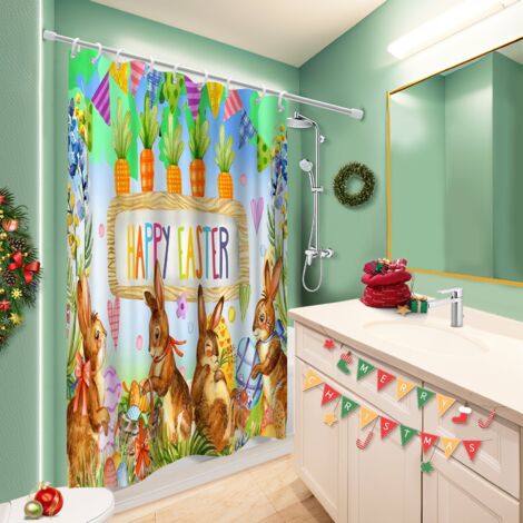 Rideau de douche 180x180 dessin bâche polyester douche pour personne allergique
