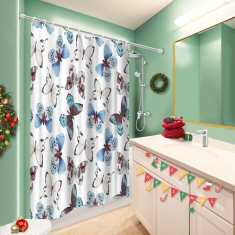 Rideau de douche 180x180 fluide rideau étanche pour cacher un carrelage un peu vieillot