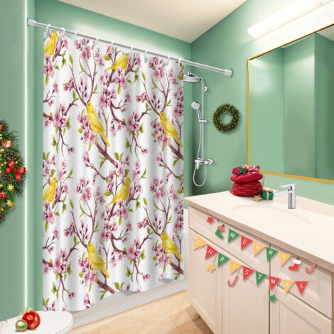 Rideau de douche 180x180 imperméable polyester pour salle de bain pour un coin douche ressourçant