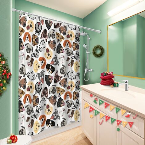 Rideau de douche 180x180 lavable bâche polyester douche pour cacher un carrelage un peu vieillot