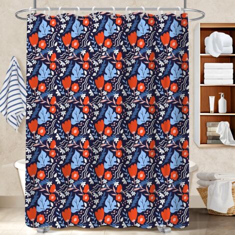 Rideau de douche 180x180 moderne housse de baignoire pour une ambiance tropicale et dépaysante