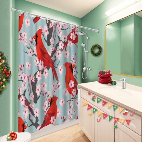 Rideau de douche 180x180 poids aux ourlets rideau étanche pour salle de bain avec douche à l’italienne
