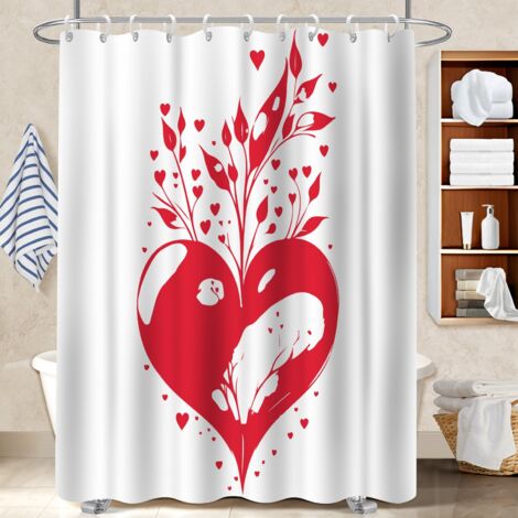 Rideau de douche 180x180 poids lesté rideau imperméable pour optimiser un petit espace
