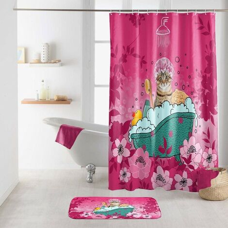 Rideau de douche 180x200 Chatibulle