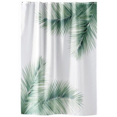 Rideau de douche 180x200 HAVANE avec 12 anneaux