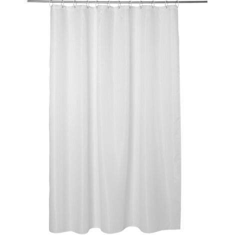 Rideau de douche 180x200cm modern color blanc - 5five