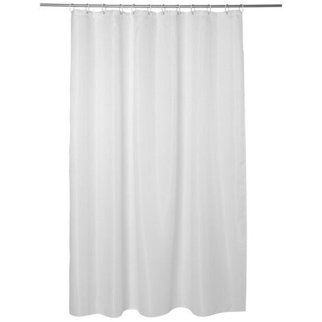 Rideau de douche 180x200cm nid d'abeille blanc