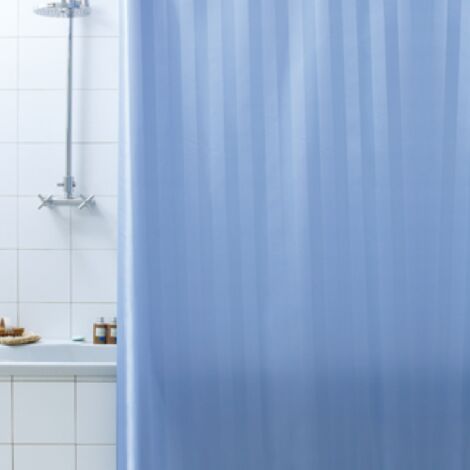 Rideau de douche 2 côtés en tissu cm. 180 x 200 mod. céleste