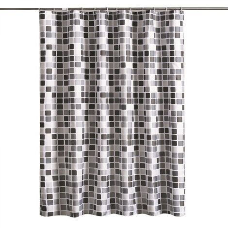 Rideau de douche 200 x 220 cm (l XH), anti-moisissure, antibactérien, hydrofuge, tissu polyester doux