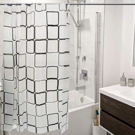 Kit rideau de douche roulant angulaire Banyo pour sanitaires