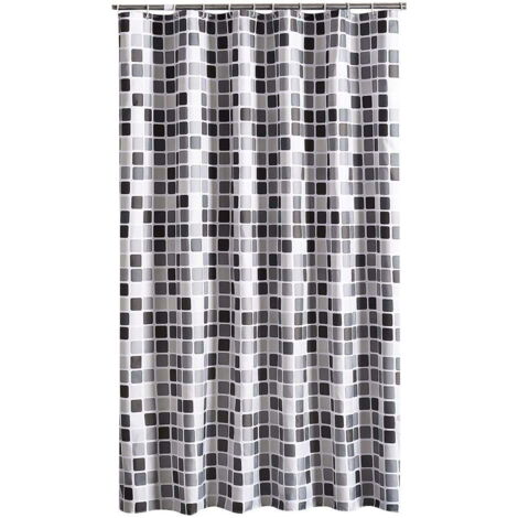 Rideau de douche 200x240 cm (LxH), anti-moisissure antibactérien hydrofuge doublure des rideaux de douche tissu polyester doux Rideaux de bain rideau fait de beaux motifs pour salle de bain toilette