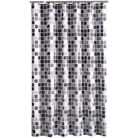Rideau de douche 200x240 cm (LxH), anti-moisissure antibactérien hydrofuge doublure des rideaux de douche tissu polyester doux Rideaux de bain rideau fait de beaux motifs pour salle de bain toilette