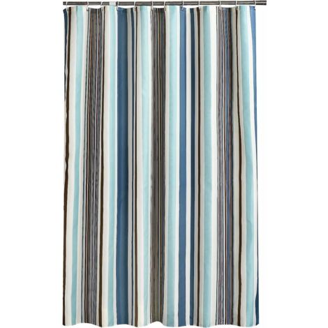 Rideau de douche 200x240 cm (LxH), Rideaux de douche anti-moisissures Doublure en tissu dPolyester doux Rideaux de bain Rideau Beau modèle pour WC de salle de bains