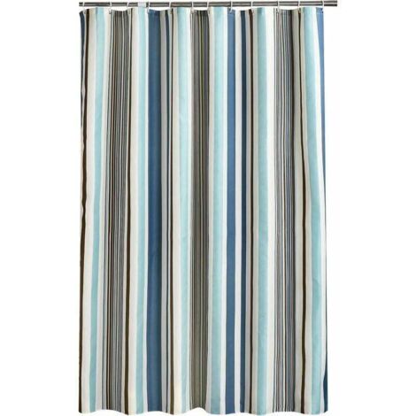 Rideau de douche 200x240 cm (LxH), Rideaux de douche anti-moisissures Doublure en tissu dPolyester doux Rideaux de bain Rideau Beau modèle pour WC de salle de bains