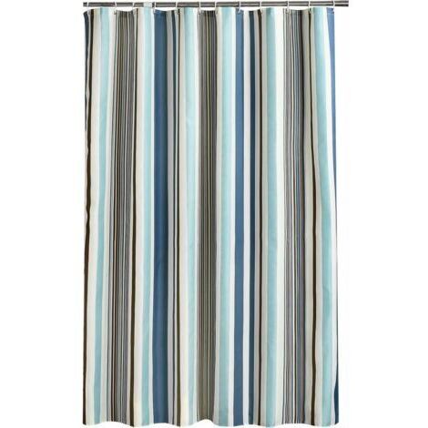 Rideau de douche 200x240 cm (LxH), Rideaux de douche anti-moisissures Doublure en tissu dPolyester doux Rideaux de bain Rideau Beau modèle pour WC de salle de bains