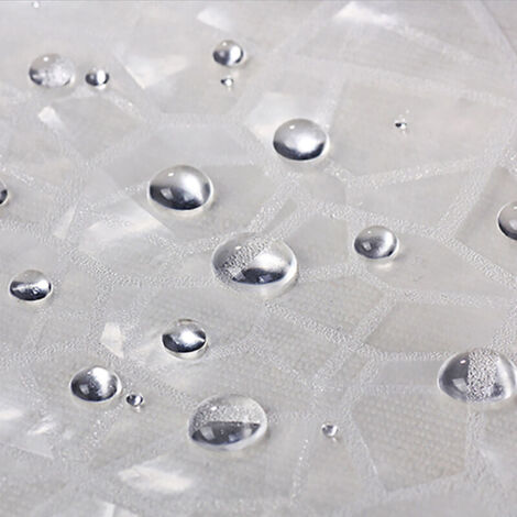 Rideau de douche 3D Rideau de douche imperméable transparent pour bain humide, 180x200 cm