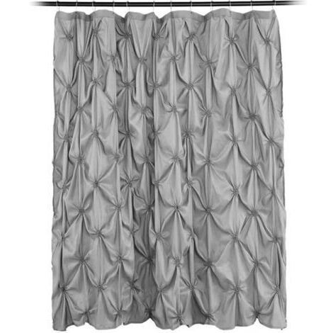 Rideau de douche à volants, rideau de salle de bain pour salle de bain (gris) 180180cm