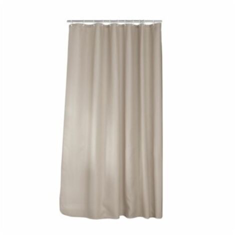 Rideau de Douche avec Crochets 180 x 200 cm Quartz Taupe - Jacquard - Livraison gratuite