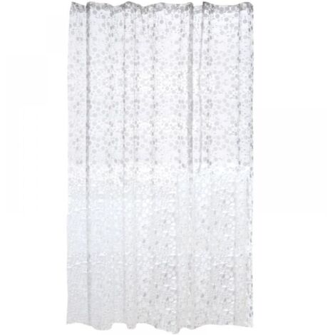 Rideau de douche avec doublure imperméable en EVA épaisse, adapté aux salles de douche et aux baignoires, motif circulaire 3D, rideau de séparation de salle de bain imperméable.