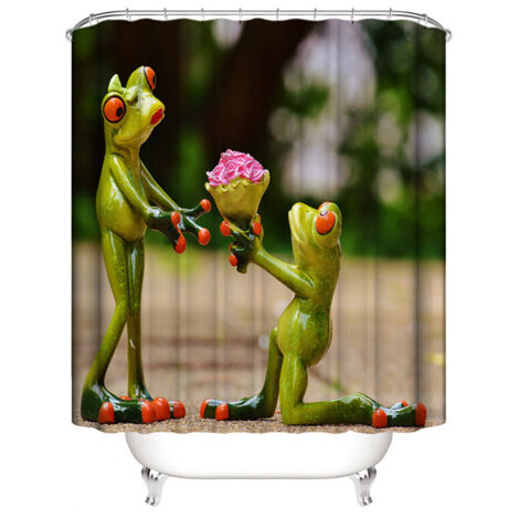 Rideau de Douche d'Animaux 180200 cm（L'amour）, Rideau de douc
