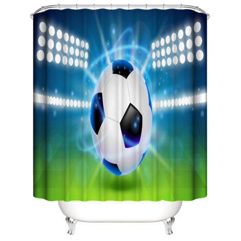 Rideau de Douche de Football 180200 cm, Rideau de douche Globu