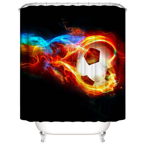 Rideau de Douche de Football 180200 cm, Rideau de douche Mouve