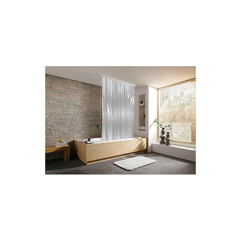 Rideau de douche Design pour cassette vide, blanc, 1280x2400 mm emaga 100% Vinyle