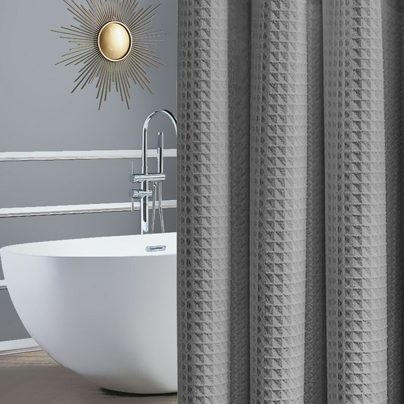 Rideau de douche, Ecran de douche, Paroi de douche, Antibactérien lavable, 180 x 180cm, Poinçonnage interdit