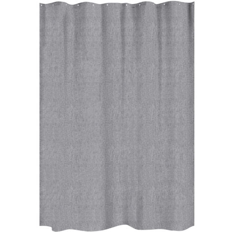 Rideau de Douche - Effet Lin Gris 180x200 cm