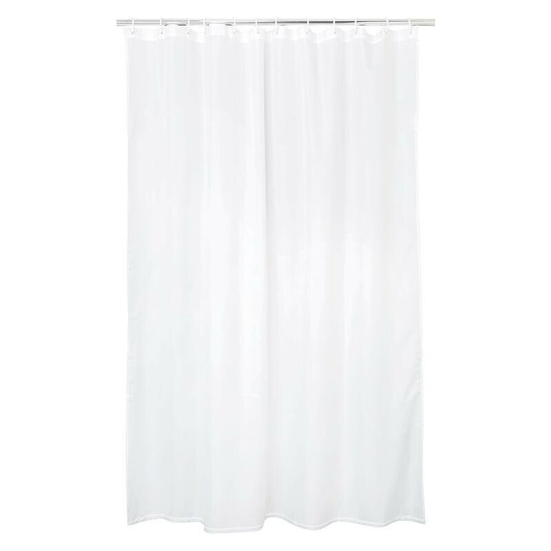 Banyo - Rideau de douche egzona blanc neige 1200 x 2000 mm, 8 œillets