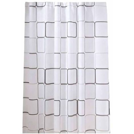 Rideau de douche en PEVA imprimé en 3D, épais, imperméable et anti-moisissure, séparation de douche pour salle de bain/toilettes, crochets inclus, 180cm x 180 cm