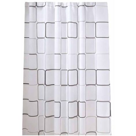 Rideau de douche en PEVA imprimé en 3D, épais, imperméable et anti-moisissure, séparation de douche pour salle de bain/toilettes, crochets inclus, 180cm x 180 cm