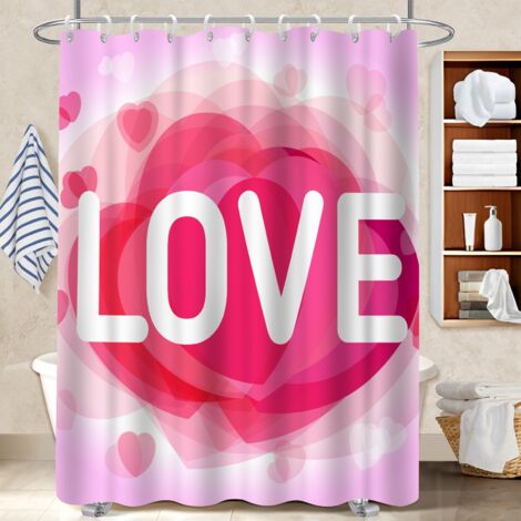 Rideau de douche en polyester 180x180 antifongique bâche polyester douche pour maison secondaire