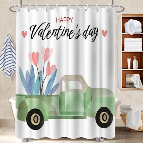 Rideau de douche en polyester 180x180 antifongique housse de baignoire pour une ambiance tropicale et dépaysante