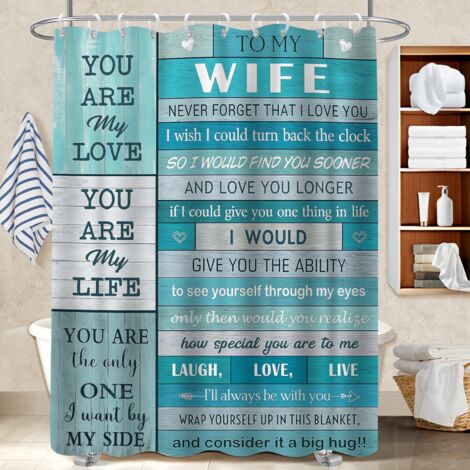 Rideau de douche en polyester 180x180 avec 12 œillets rideau étanche pour baignoire d’angle