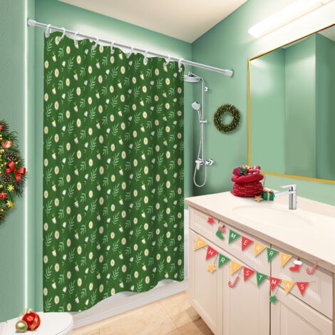 Rideau de douche en polyester 180x180 déco d‘intérieur bâche de douche pour une déco d’hiver réconfortante