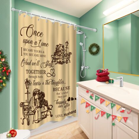 Rideau de douche en polyester 180x180 Élégant séparation douche pour personne à mobilité réduite