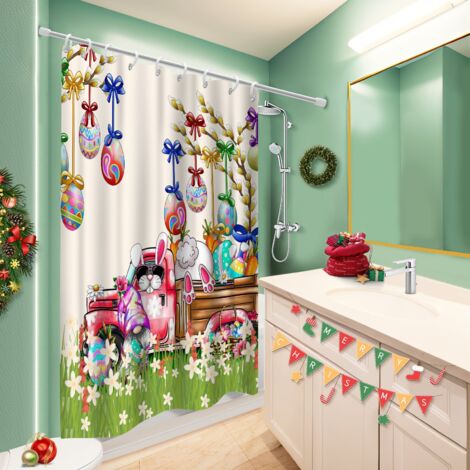 Rideau de douche en polyester 180x180 fluide housse de baignoire pour salle de bain avec douche à l’italienne