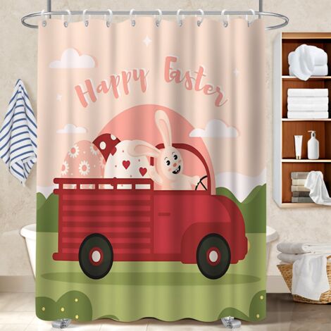 Rideau de douche en polyester 180x180 montage sans perçage bâche polyester douche pour mobi