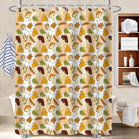 Rideau de douche en polyester 180x180 pratique protection douche pour une ambiance tropicale et dépaysante