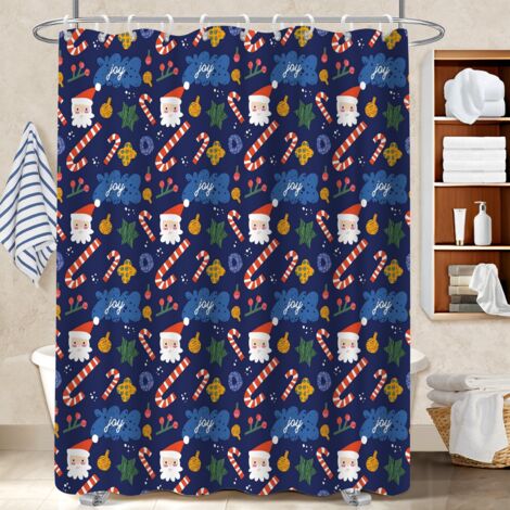 Rideau de douche en polyester 180x180 souple et fluide protection douche pour idéal location saisonnière