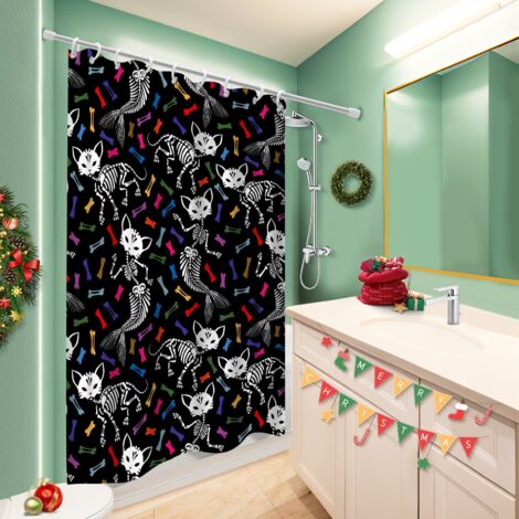 Rideau de douche en polyester 180x180 stylé housse de baignoire pour un intérieur cosy et chaleureux