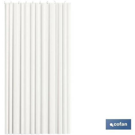 Rideau de douche en polyester blanc Lisbonne 140x200