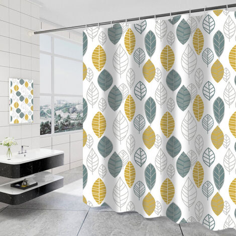 Rideau De Douche En Polyester Épais Imperméable Rideaux De Douche Imperméables En Tissu De Polyester Pour Salle De Bain Lavable En Machine - Bleu 150200Cm