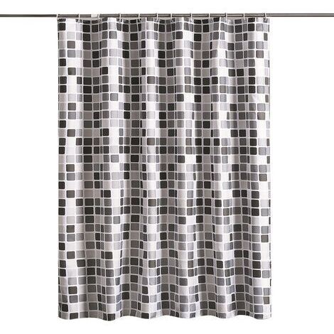 Rideau de douche en polyester, résistant à la moisissure, imperméable, lavable, antibactérien, mosaïque rideau de douche épaissi et imperméable rideau de douche en polyester, 200 x 220 cm