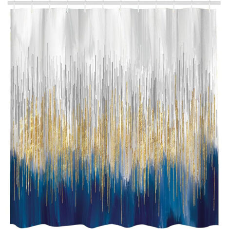 Rideau de douche en relief à motif marbre -Rideau de salle de bain imperméable et anti-moisissure -Polyester - 180 cm x 180 cm