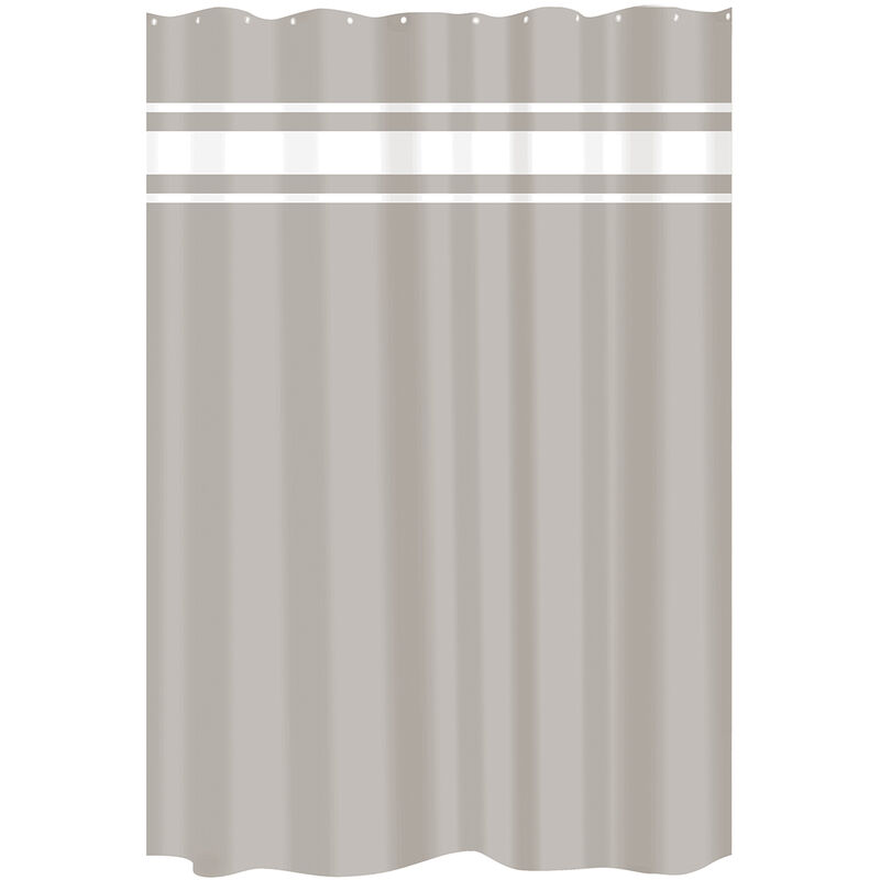 Rideau de douche fouta tissu 180x200 silver grey